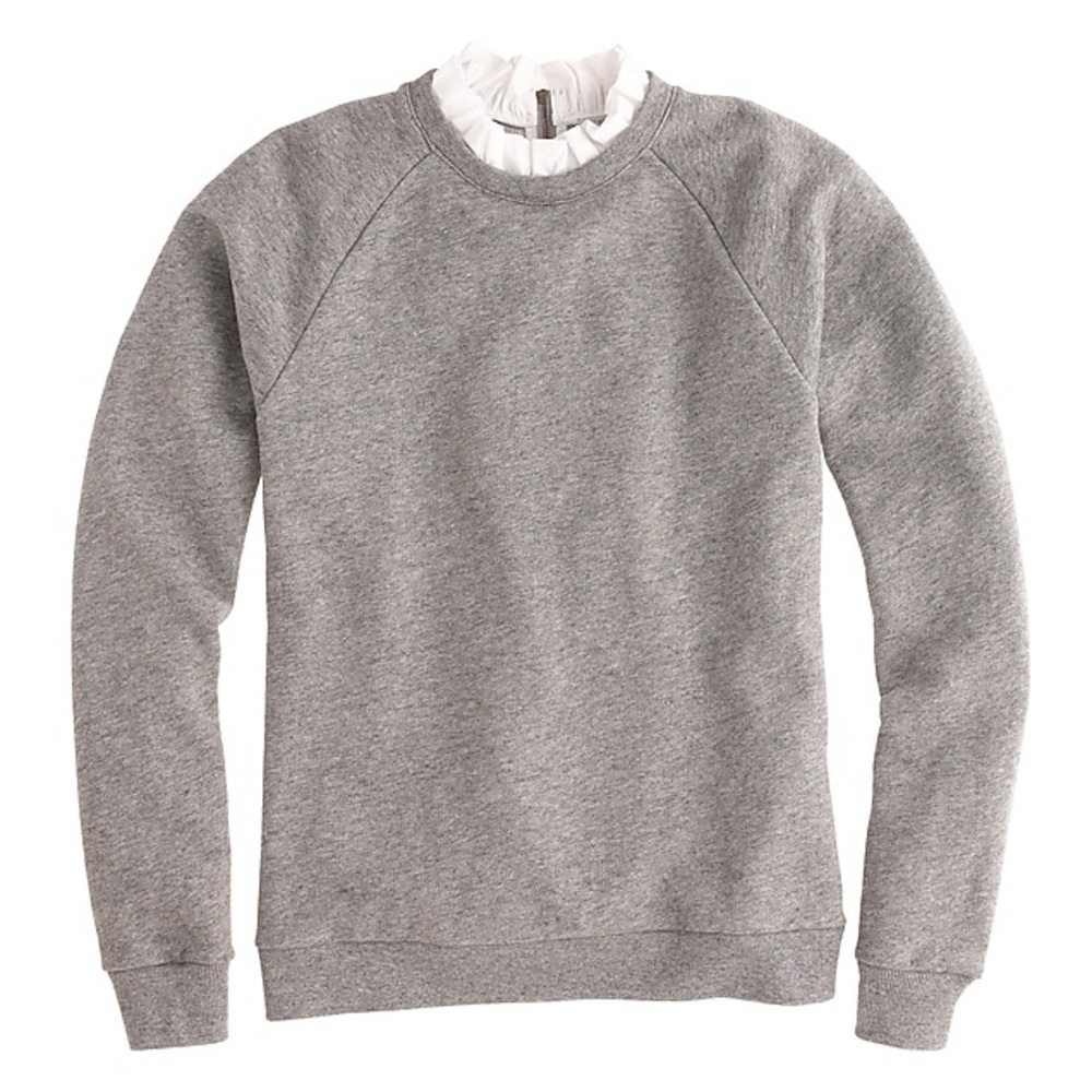 J Crew Ruffle Collar Sweatshirt